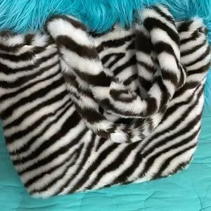 Pottery Barn Teen Faux Fur Zebra Backpack Pottery Barn Teen | Accessories | Pottery Barn Teen Faux Fur  main image 3